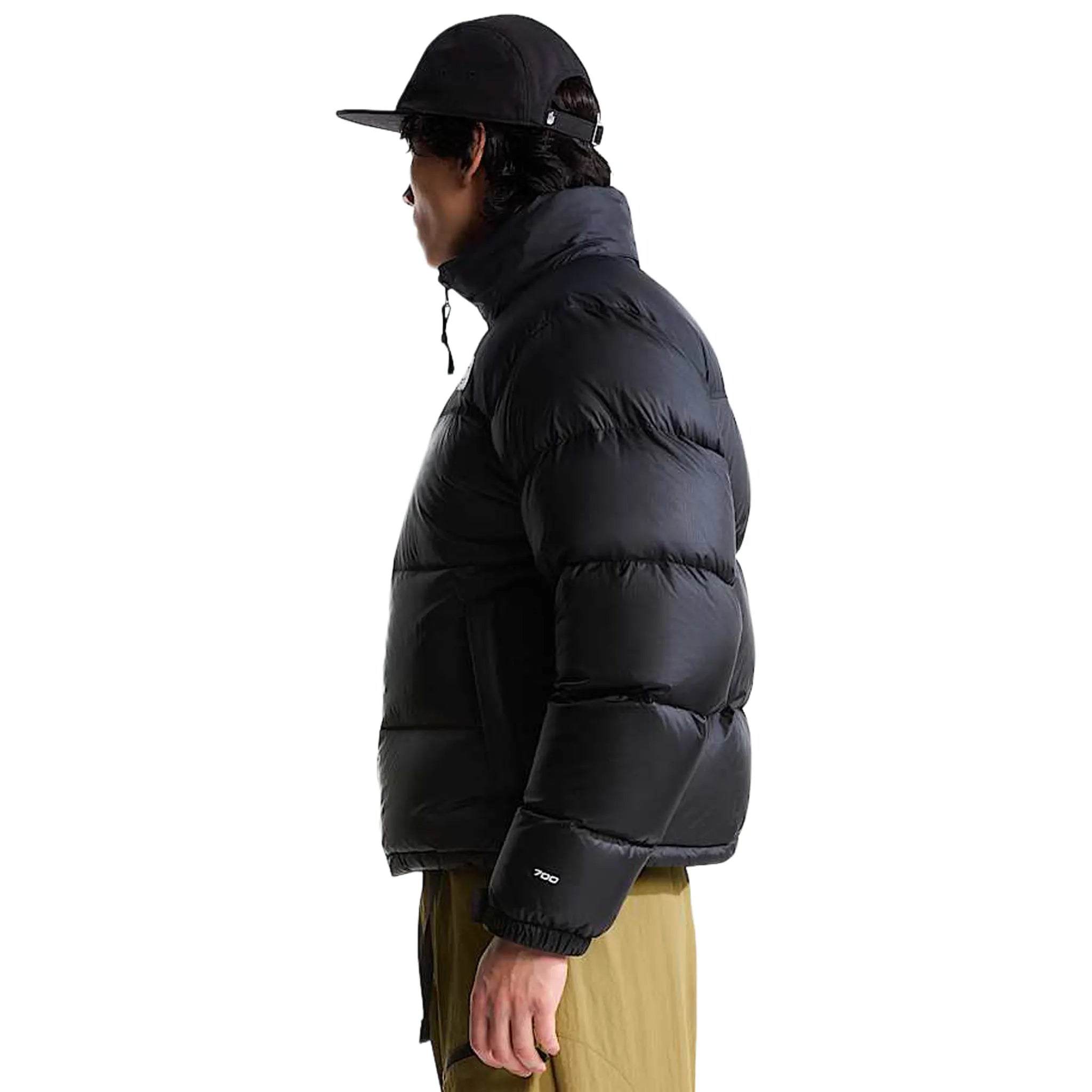 Side View of The North Face 1996 Retro Nuptse Black Jacket